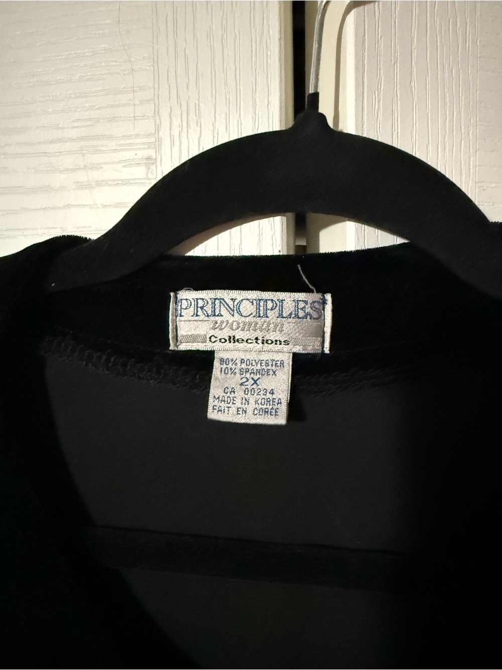 Vintage Principals The Bay Black Velvet Button Up 2X - Picture 2 of 12